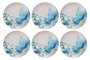 Hermia Juego de Platos de Servicio Turquoise Serv Pattern de 6 Piezas